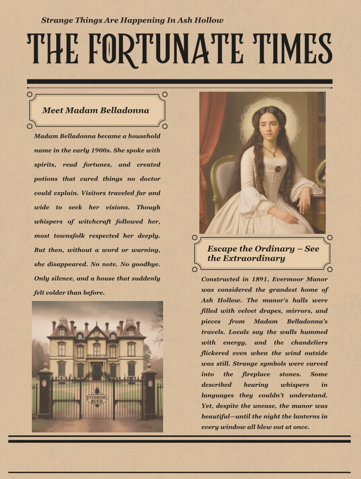 Witch Way Out - Evermoor Manor Printable Haunted Escape Room